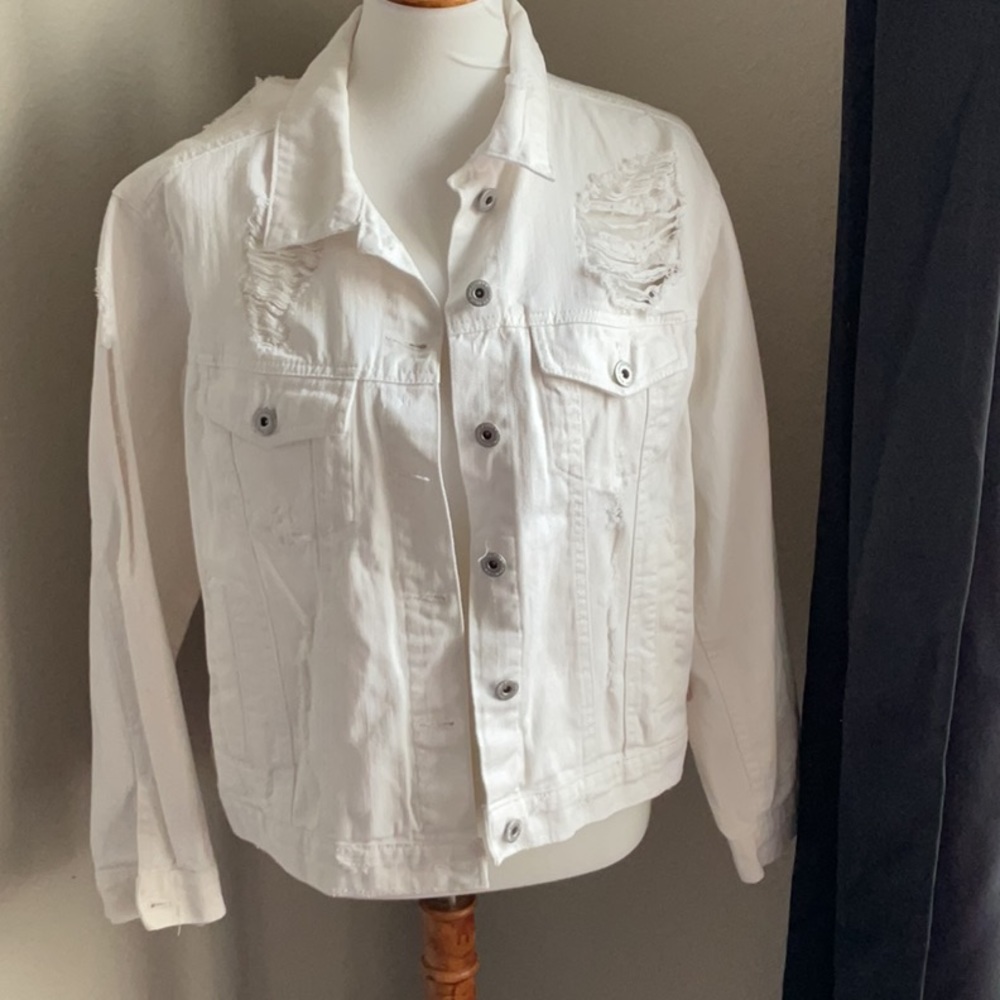 White denim jacket